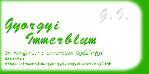 gyorgyi immerblum business card